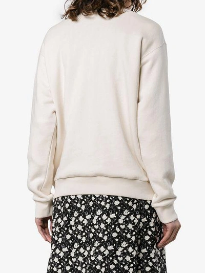 Shop Gucci Sweatshirt With Soave Amore Fication Print In Neutrals