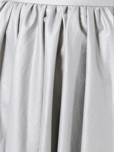 Shop Olympia Le-tan Pleated A-line Skirt - Metallic