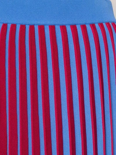 Shop Derek Lam Pleated Stripe Skirt - Red