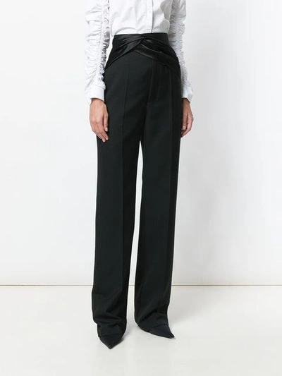 Shop Haider Ackermann Sash Waist Trousers - Black