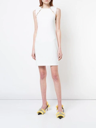 Shop Alice And Olivia Classic Fitted Dress In White