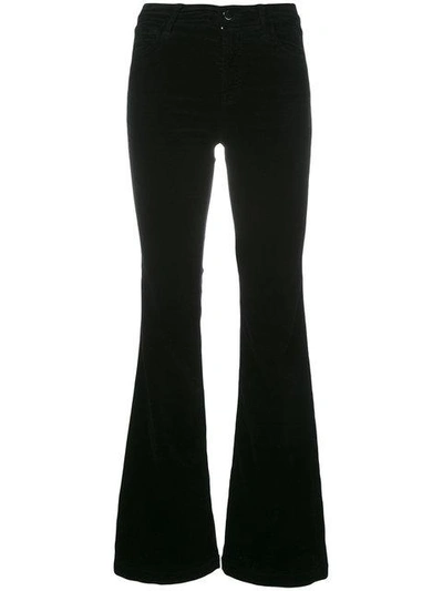 Shop J Brand Martin Flared Trousers  In Black