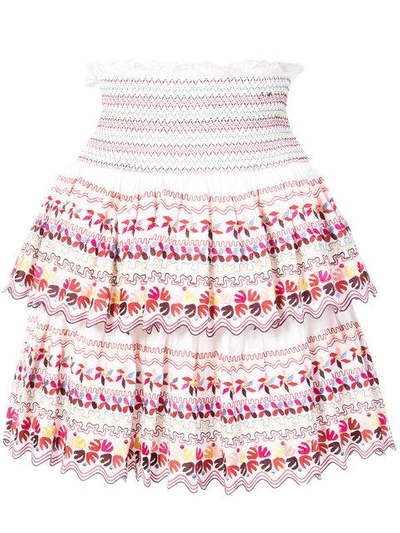 Shop Amur Embroidered High Waisted Skirt