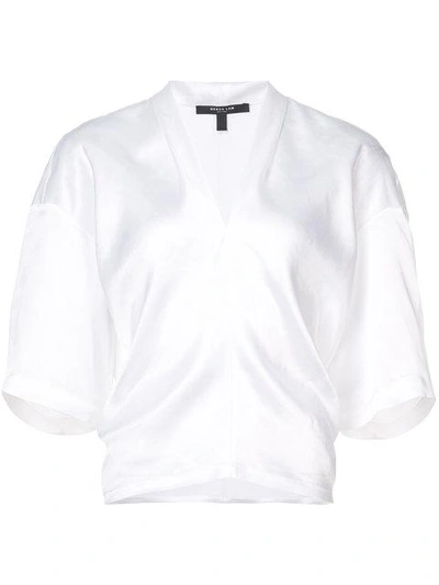 Shop Derek Lam Boxy V-neck Pullover In White