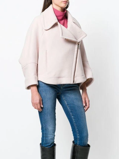 Shop Chloé Zipped Moto Jacket