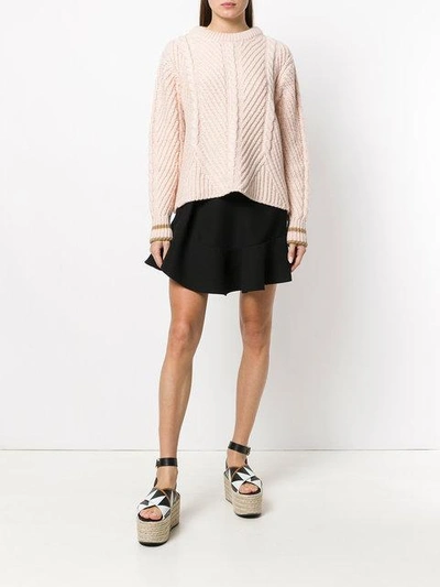 Shop See By Chloé Cable Knit Sweater In Nr6j3 Honey Nude