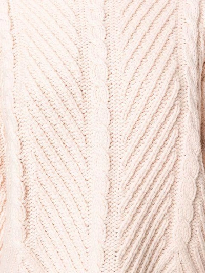 Shop See By Chloé Cable Knit Sweater In Nr6j3 Honey Nude