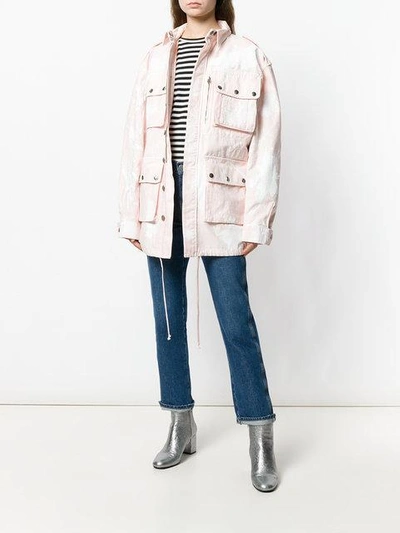 Shop Faith Connexion Oversized Parka In Pink