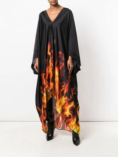 Shop Gareth Pugh Flame Kaftan Dress - Black
