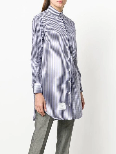 Shop Thom Browne Longline Striped Button In 415