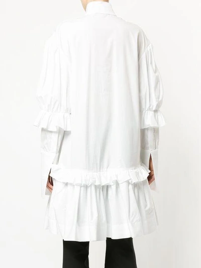 Shop Ellery Ruffled Shirt Dress In White