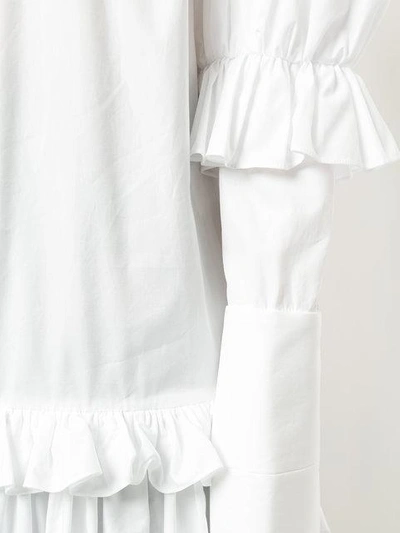 Shop Ellery Ruffled Shirt Dress In White