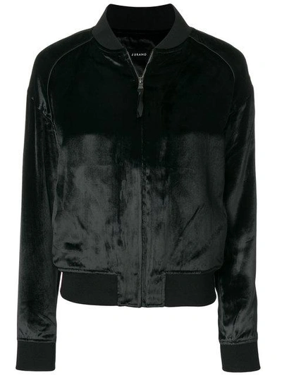 Shop J Brand Velvety Bomber Jacket - Black