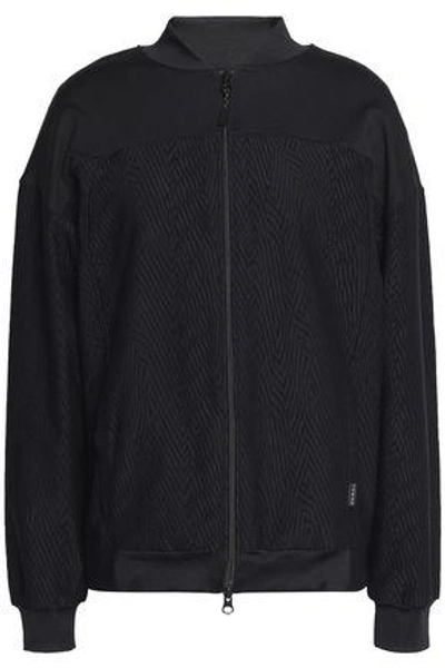 Shop Koral Woman Paneled Stretch And Jacquard Jacket Black