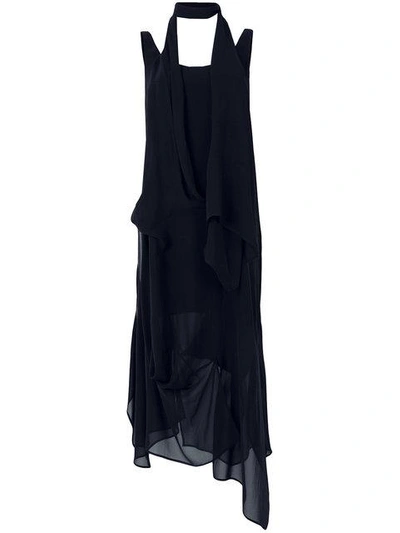Shop Christian Wijnants Daria Scarf-detail Asymmetric Midi Dress
