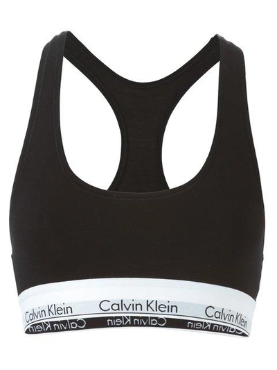 Shop Calvin Klein Underwear Branded Elastic Sports Bra