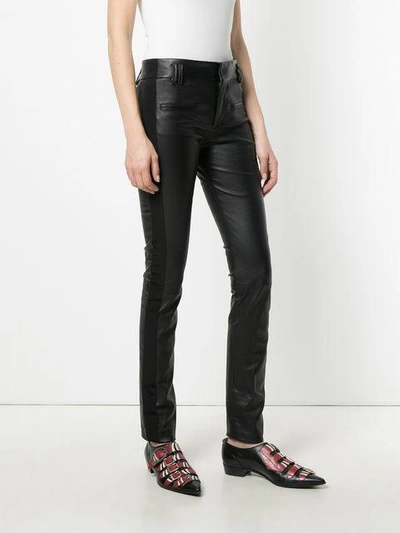 Shop Haider Ackermann Slim Fit Trousers - Black