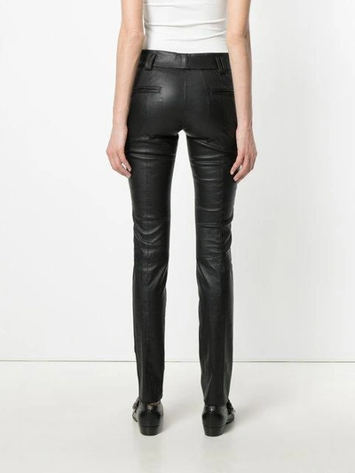 Shop Haider Ackermann Slim Fit Trousers - Black
