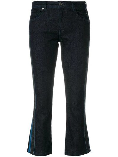 Shop Victoria Victoria Beckham Flared Cropped Jeans In Blue