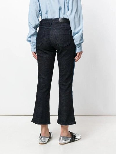 Shop Victoria Victoria Beckham Flared Cropped Jeans In Blue