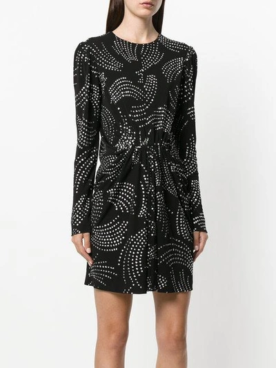 Shop Saint Laurent Glitter Spot Mini Dress - Black