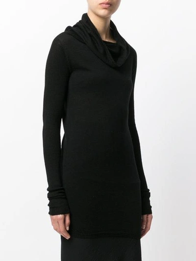 Rick Owens Black Dropped Neck Pullover | ModeSens