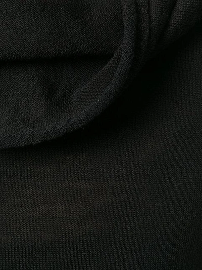 Shop Rick Owens Cowl Neck Jumper - Black