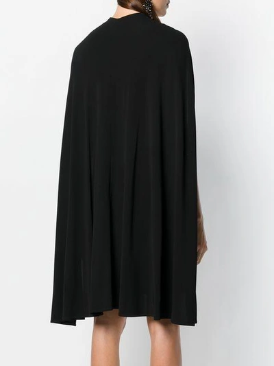 Shop Dsquared2 Fitted Cape Dress In Black