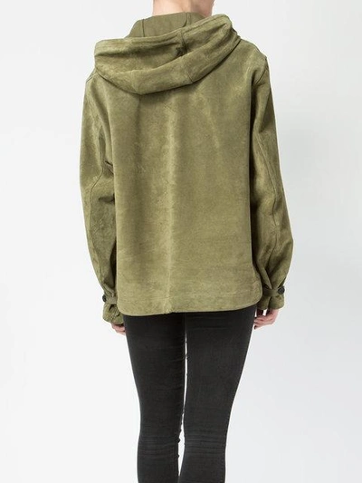 crosta suede lace-up hoodie