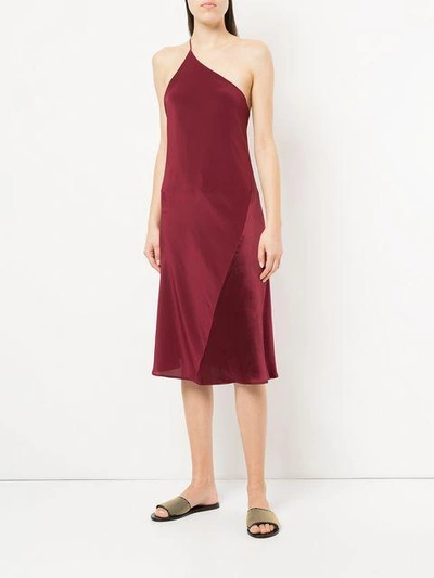 Shop Kacey Devlin One Shoulder Midi Dress - Red
