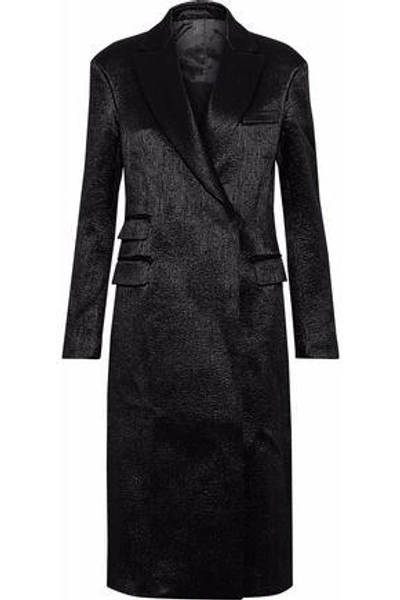 Shop Maison Margiela Woman Brushed Wool Coat Black