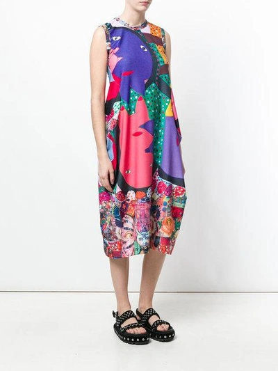 Shop Comme Des Garçons Sleeveless Print Dress