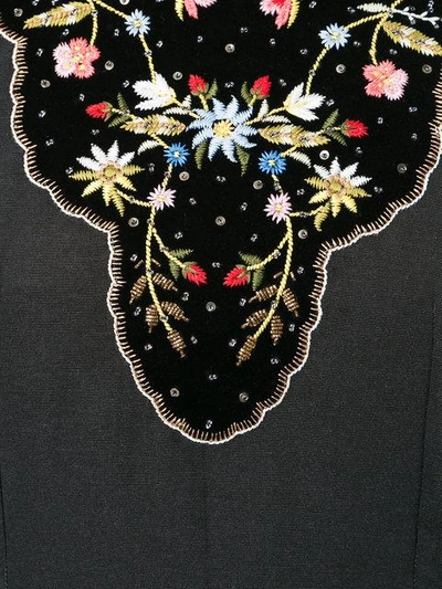 Shop Vilshenko Embroidered Floral Dress - Black