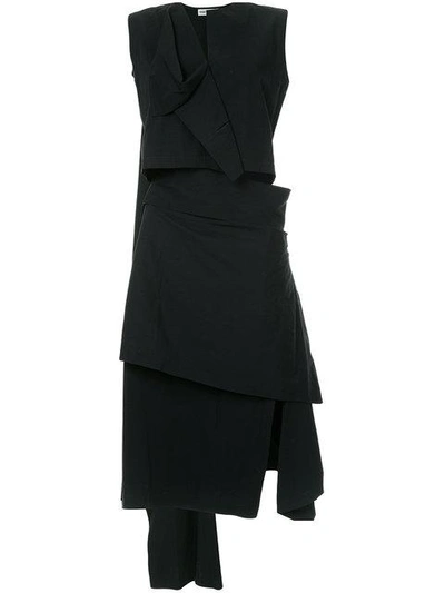 Shop Issey Miyake Origami Skirt Suit In Black