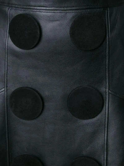 Shop Givenchy Leather A-line Skirt - Black