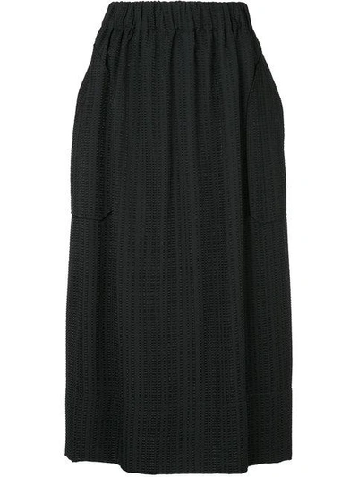 Shop Julia Jentzsch Pleated Straight Mid-length Skirt - Black