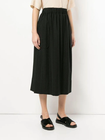 Shop Julia Jentzsch Pleated Straight Mid-length Skirt - Black