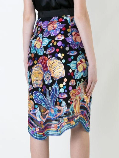 Shop Romance Was Born Cosmis Bloom Skirt - Multicolour