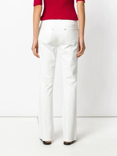 Shop Etro Side Detail Flared Jeans In White