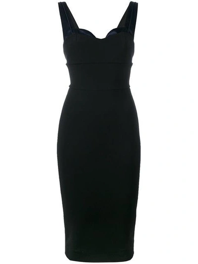 Shop Victoria Beckham Trompe L'oeil Dress In Black