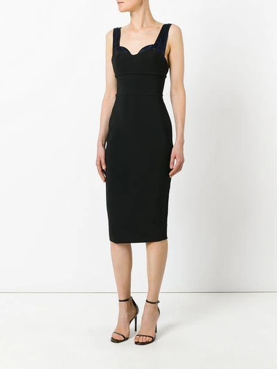 Shop Victoria Beckham Trompe L'oeil Dress In Black