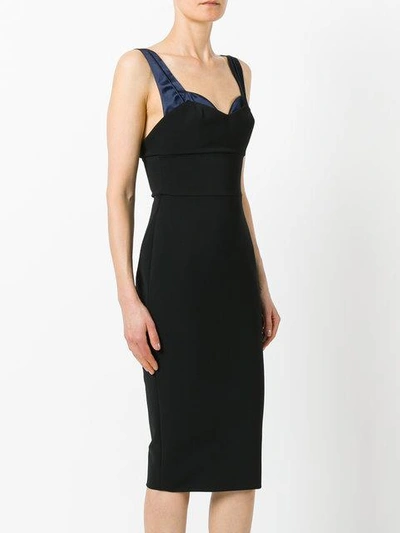 Shop Victoria Beckham Trompe L'oeil Dress In Black