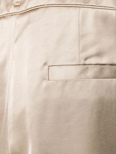 Shop Maison Flaneur Pleated Long Shorts In Neutrals