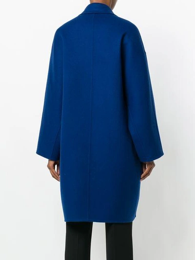 Shop Calvin Klein 205w39nyc Three Buttoned Coat In Blue