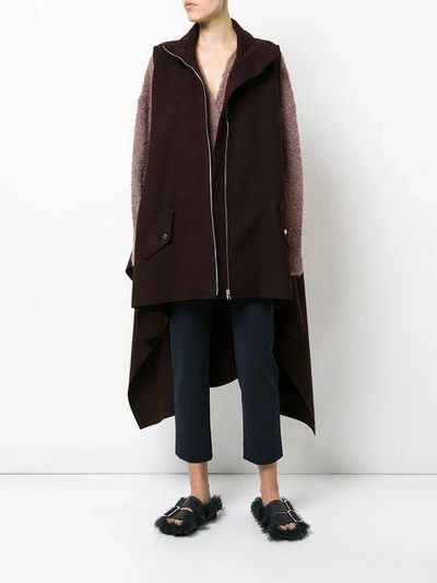 Shop Dion Lee Sleeveless Poncho Parka