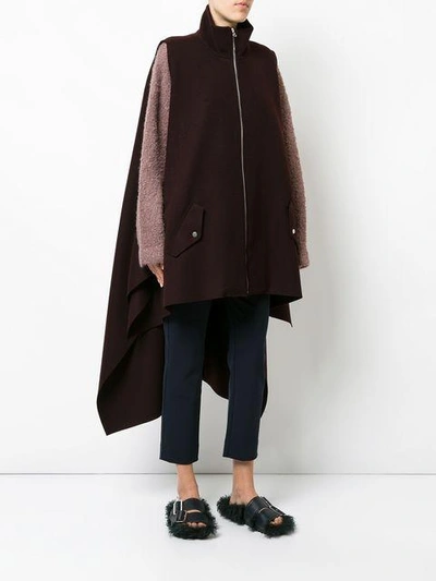 Shop Dion Lee Sleeveless Poncho Parka