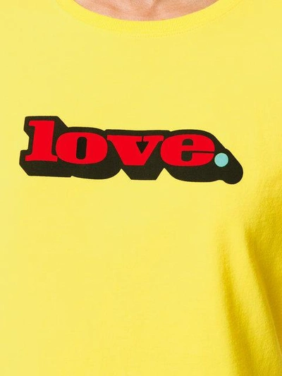 Shop Marc Jacobs Love Print T-shirt - Yellow & Orange