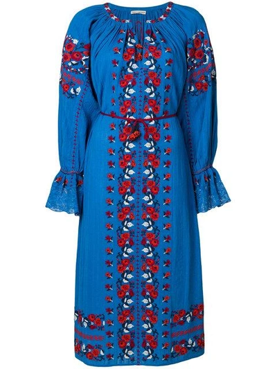 Shop Ulla Johnson Filia Embroidered Midi Dress