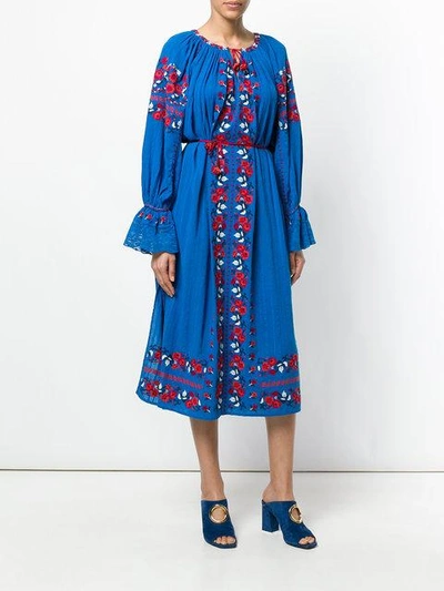 Shop Ulla Johnson Filia Embroidered Midi Dress