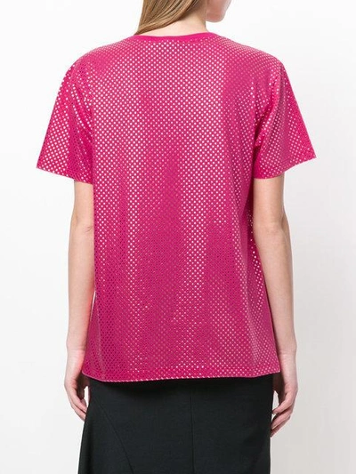 Shop Gucci Guccy Print T-shirt - Pink
